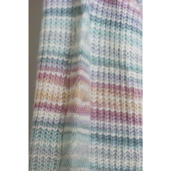 Pastel Striped Cable Knit Sweater - Picture 3 of 8